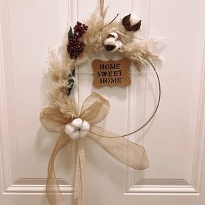 Pampas grass wreath